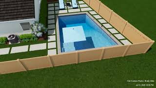 Roxy's new pool with water features