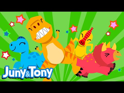 Do The Dino Stomp! | Dinosaur Songs For Kids | Dance Like Dinosaurs! | Nursery Rhymes | Junytony