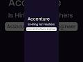 Accenture is Hiring For Freshers #shorts