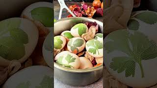 🇧🇬 Traditional Bulgarian Easter Eggs with Leaf Prints