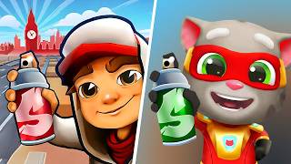 Subway Surfers VS Talking Tom Hero Dash, Subway Surfers Cartoon Game,Gameplay Adventure Subway Clash screenshot 1