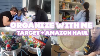 ORGANIZE WITH ME | EASTER TARGET HAUL | BABY SHOWER HAUL | 27 Weeks Pregnant | Felicia Keathley