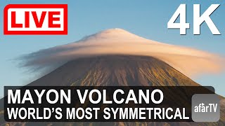 🌎 LIVE in 4K: The World's Most Perfect Volcano: Mayon Volcano, Philippines