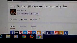 Here I Go Again (Whitesnake); drum cover by Sina