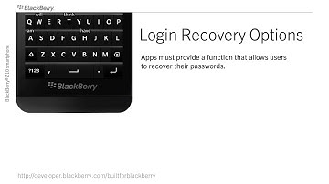 Built for BlackBerry Program Criteria Overview: Security