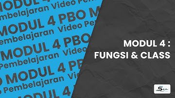 Praktikum PBO | Materi Modul 4 - Fungsi dan Class