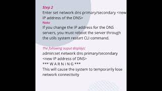 Change DNS IP Address Using CLI