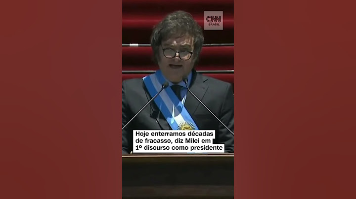 #Shorts - Javier Milei discursa pela 1ª vez após tomar posse como presidente da Argentina