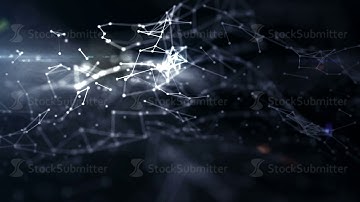 Technologies. Abstract background with plexus connections wire frame web. Seamless looping