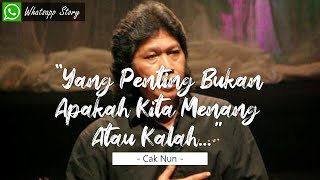 Story Wa Cak Nun 30 Detik - Yang Penting Bukan Apakah Kita Menang Atau Kalah