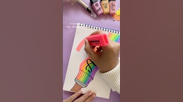 Simple Way to Make Colorful Front Page 🌈 Art 🖍️ #shorts #frontpage #nhuandao
