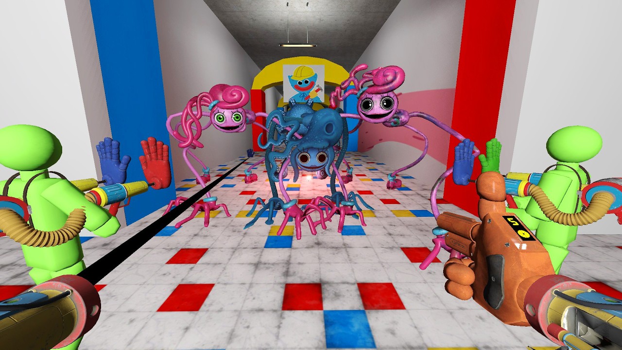 POPPY FACTORY! Mommy Long Legs Family NEW Chase 100 Players in POPPY FATCORY in Garry's Mod