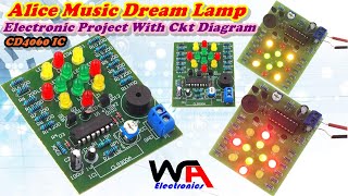 Alice Music Dream Lamp Leds Chaser Circuit Diy Simple Easy Electronics Projects Kit