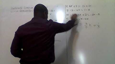 SOLVING LINEAR EQUATIONS WITH VARIABLES ON BOTH SIDES