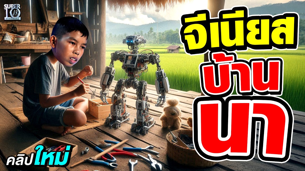จีเนียสบ้านนา หัวใจนักประดิษฐ์ ชีวิตยอดนักสู้ #น้องพี ประกอบหุ่นยนต์ เพื่อปู่และย่า | SUPER10