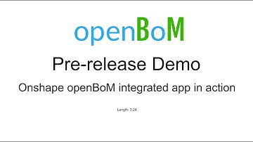 openBoM re-release demo: Onshape openBoM integrated app in action