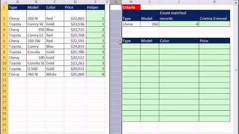 Excel Magic Trick 900: Simulate Filter With Formula to Create Immediate Filter Results