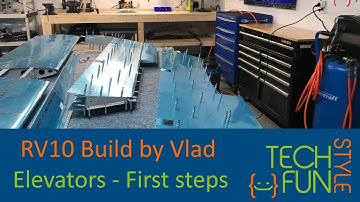 RV-10 - Elevators assembly. Starting up... Building airplane