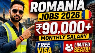 ROMANIA JOBS 2026 🔥 ₹90,000+ SALARY | DIRECT MUMBAI INTERVIEW | FREE VISA + FOOD + STAY 🇷🇴 URGENT