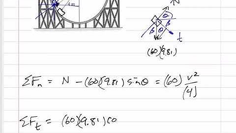 Dynamics - Particle kinetics Normal Tangential example 3
