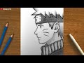 how to draw Naruto Uzumaki step by step | naruto drawing easy | How to draw anime step by step
