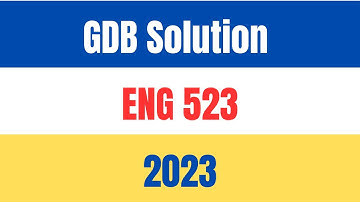 ENG 523 Gdb solution 1 2023 withy vulearningpoint