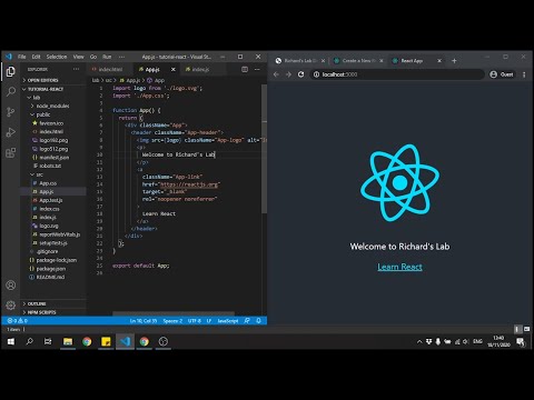 React JS Installation Tutorial with NodeJS Terminal + Visual Studio Code