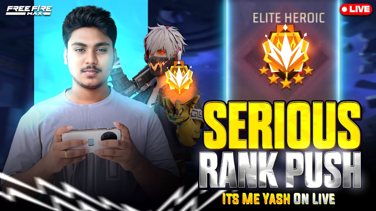 Grandmaster Live Rank Push Free Fire Telugu - It's Me YASH is Live ...