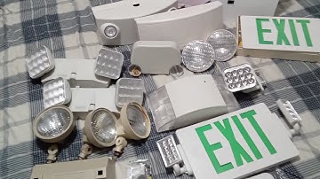 full exit sign and emergency light collection January 2022