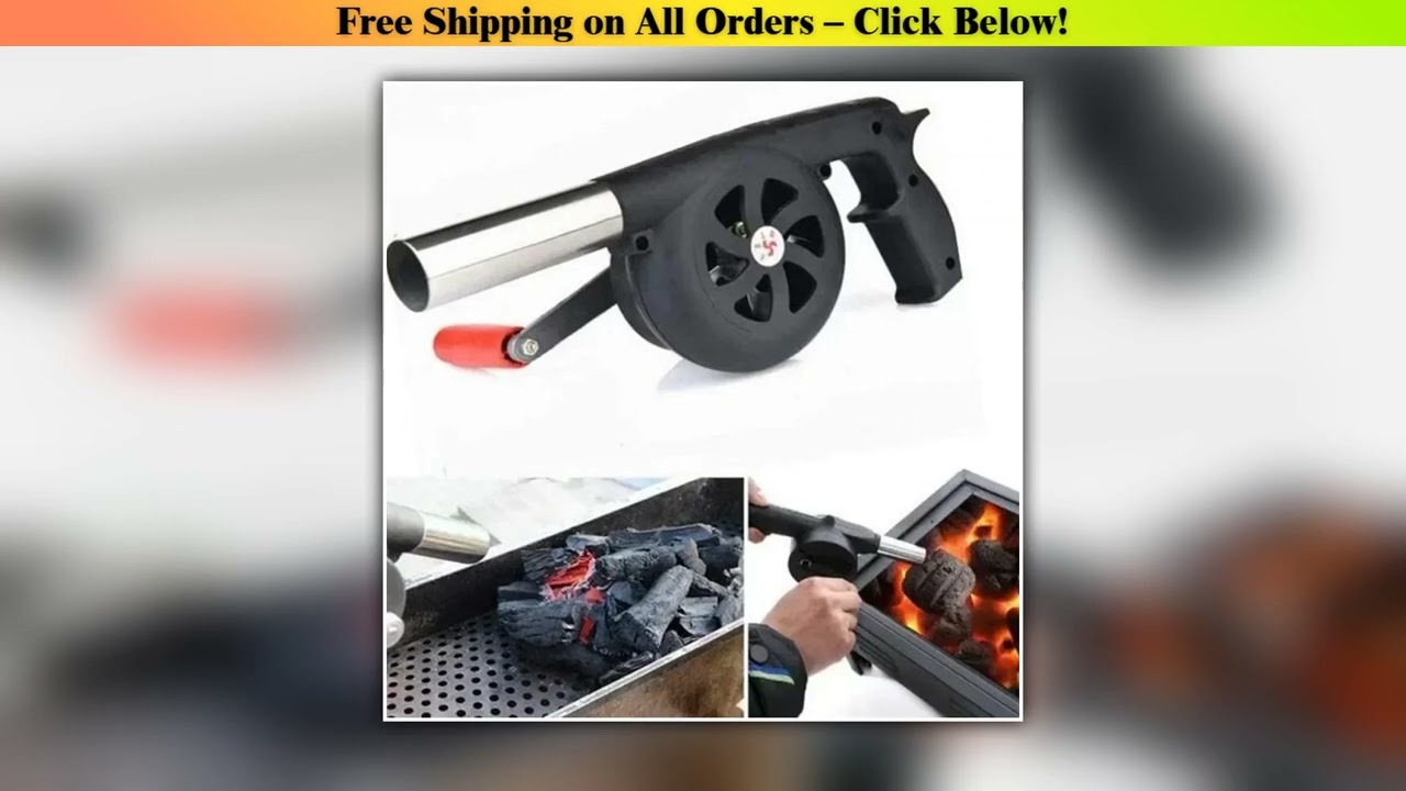 Outdoor Portable Hand Blower Household Barbecue Charcoal Combustion Blower Barbecue Fan BBQ Tools