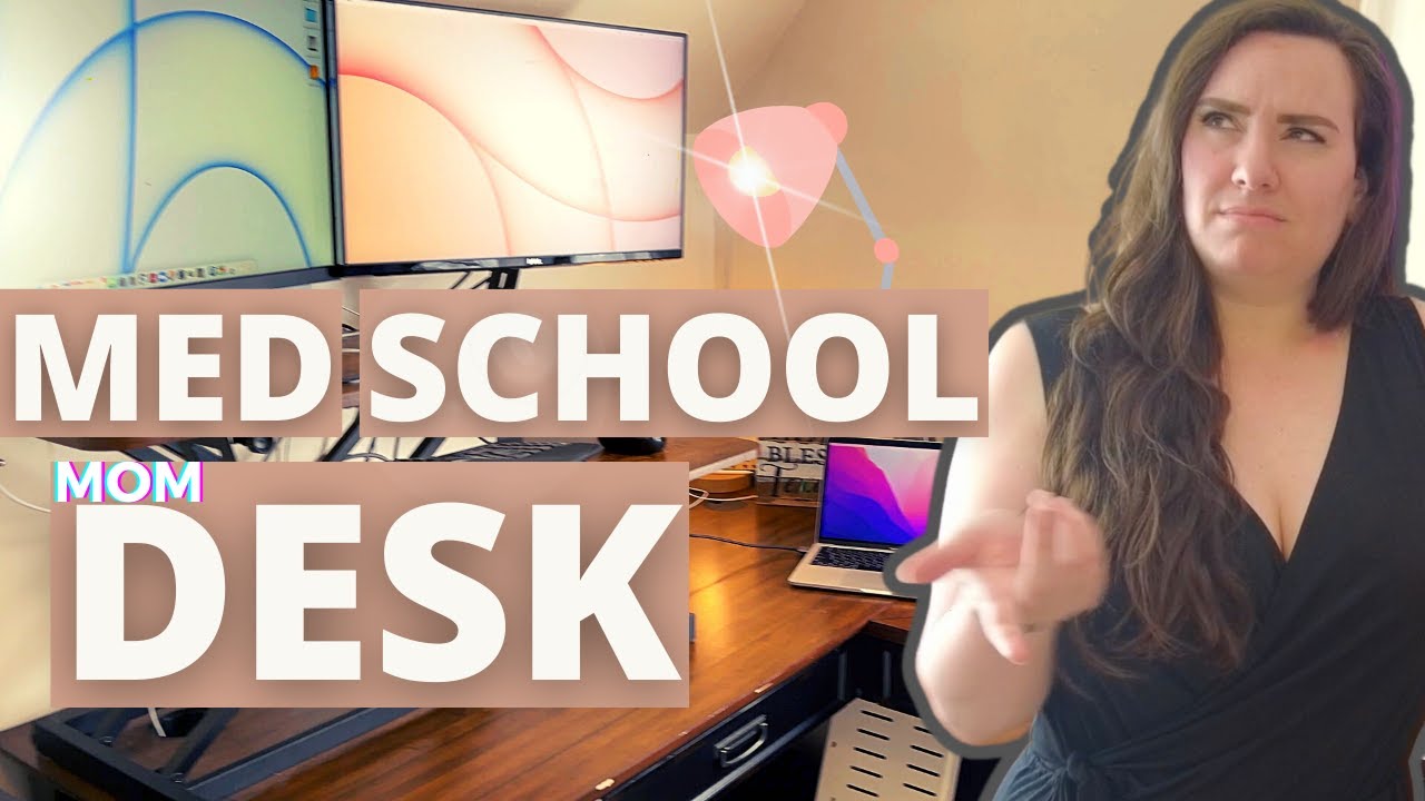Productive Med School Desk Setup + Office Tour | Sit, Stand, Walk, Run, STUDY | Medical Student Mom