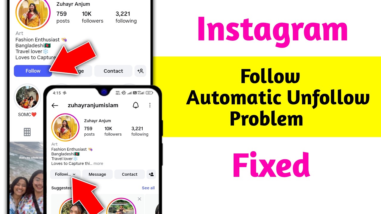 Instagram Follow Automatic Unfollow Problem 2026 || Automatic Unfollow Problem