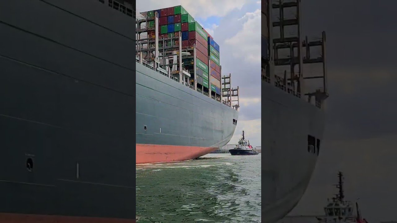 BIG CONTAINER SHIP EVER GOLDEN - PORT OF ROTTERDAM