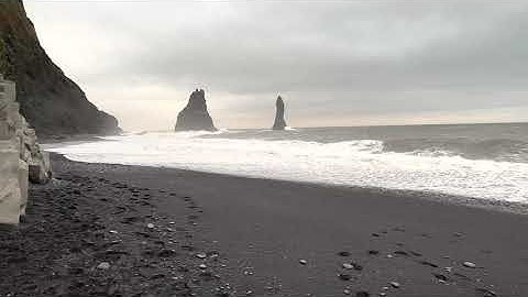 Basalt Columns And Crazy Rock Formations At Reynisfjara Beach