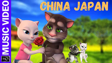China Japan ft. Talking Tom & Angela || MUSIC VIDEO • चाइना जापान • Mahesh Kafle |Jasmine Dong