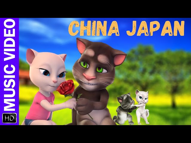 China Japan ft. Talking Tom u0026 Angela || MUSIC VIDEO • चाइना जापान • Mahesh Kafle |Jasmine Dong class=