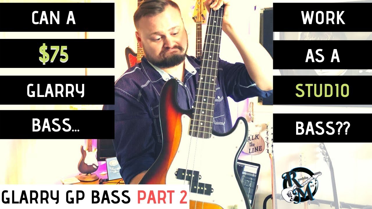 CAN A $75 GLARRY BASS work as a recording studio bass guitar?? // Glarry GP Bass Part 2