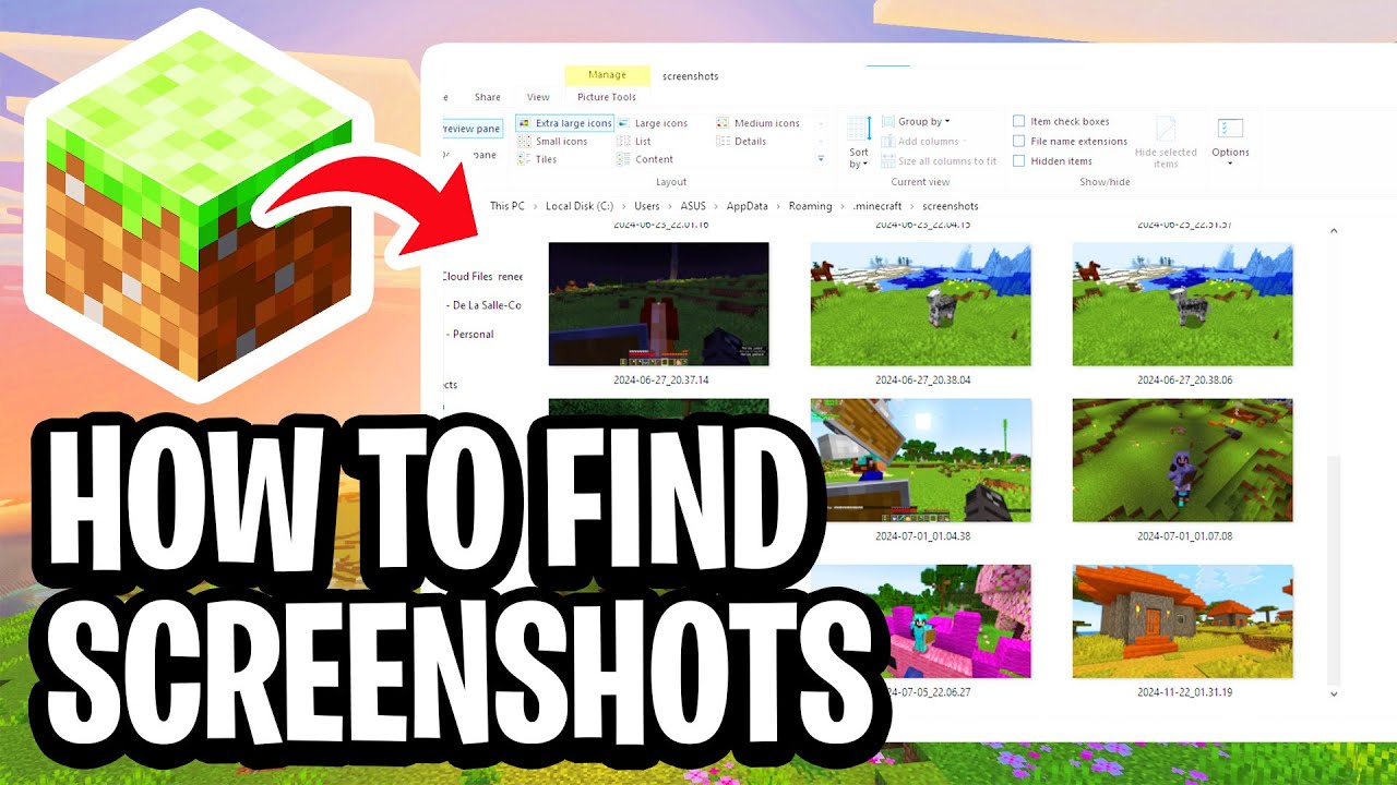How To Find Minecraft Screenshots - Step By Step - YouTube