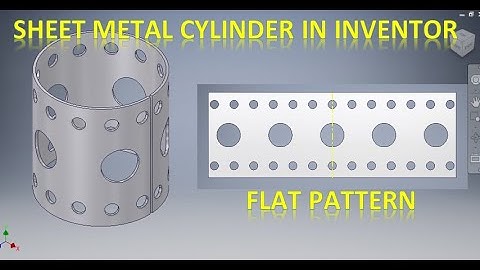 Flat Pattern of Cylinder Sheet Metal in Autodesk Inventor || Inventor Sheet metal Commands || 3d Cad