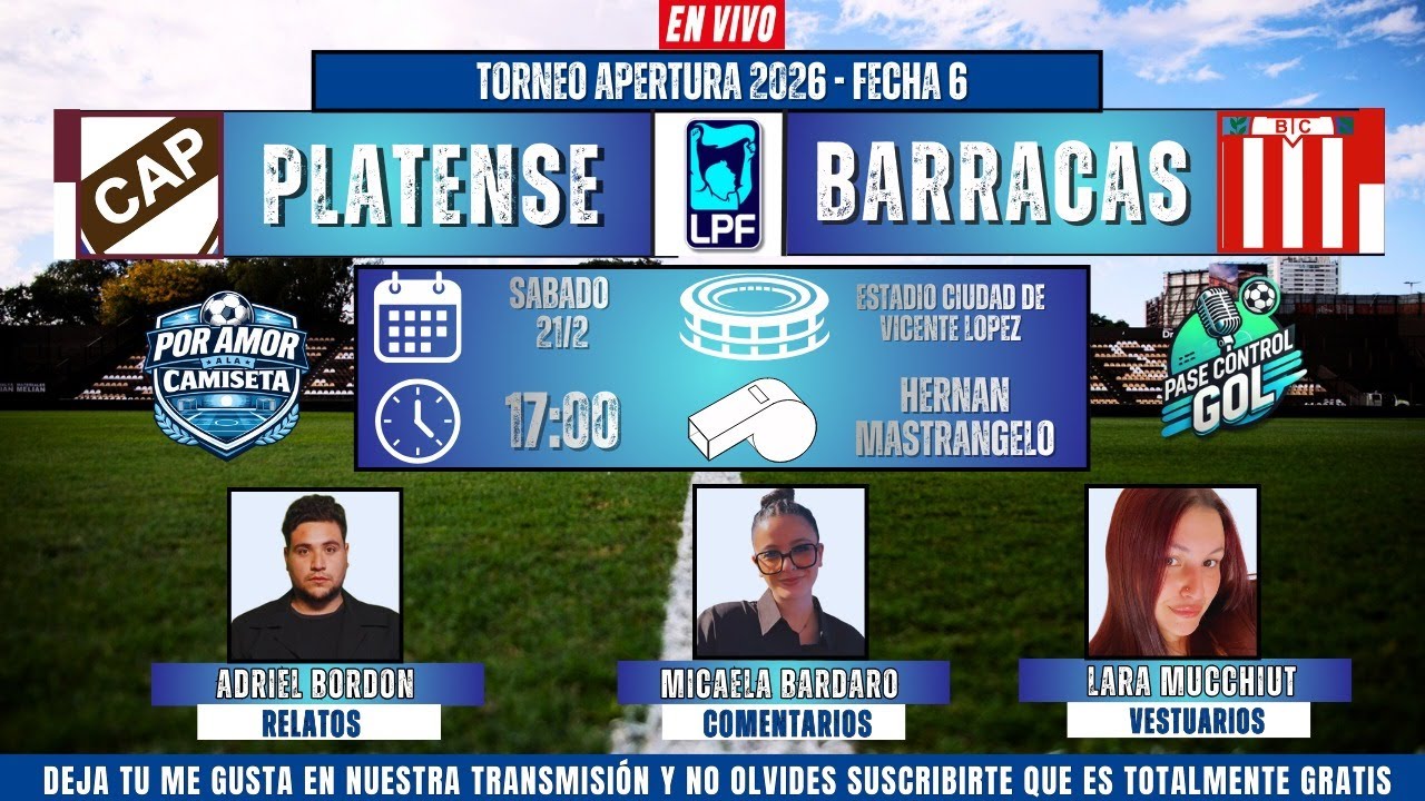 PLATENSE vs BARRACAS CENTRAL | Torneo Apertura 2026 - Fecha 6 - EN VIVO ...