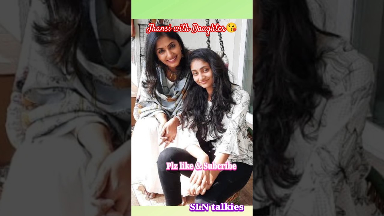 Anchor Jhansi with Daughter Dhanya 