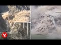 Newly built bridge collapses into river after massive landslide in China