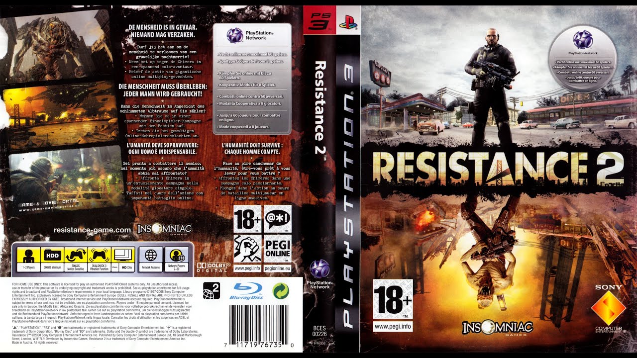 RESISTANCE 2 VF - PS3 EUR 4,98 - FR