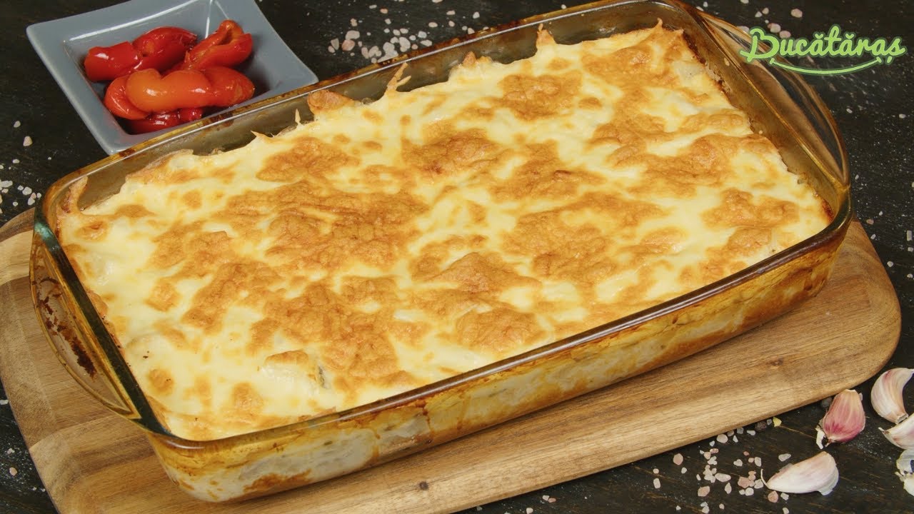 Cartofi gratinati si piept de pui la cuptor - O mancare plina de gust!