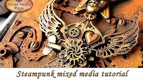 Steampunk Princess - mixed media - rust effect - tutorial