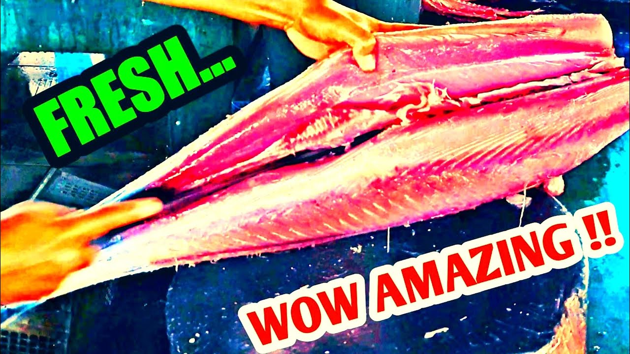 Amazing tuna cutting skills! The big yellow fin tuna cuts are very