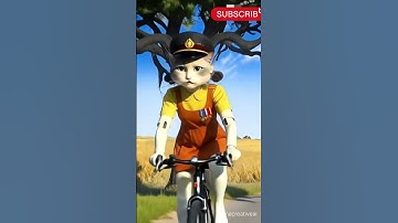 Squid Game Doll AI Mentality is police cat #squidgame2 #cute # doll # cat #viral