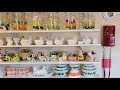 Vintage Retro Kitchen Tour of Thrifted Spring Decor | Pyrex, 50's Glassware, Milk Glass