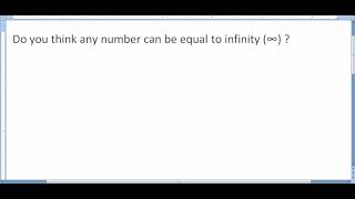 Infinity equals any number......!