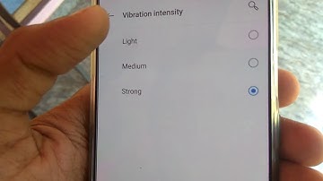 OnePlus Nord Vibration Intensity - Light, Medium, Strong